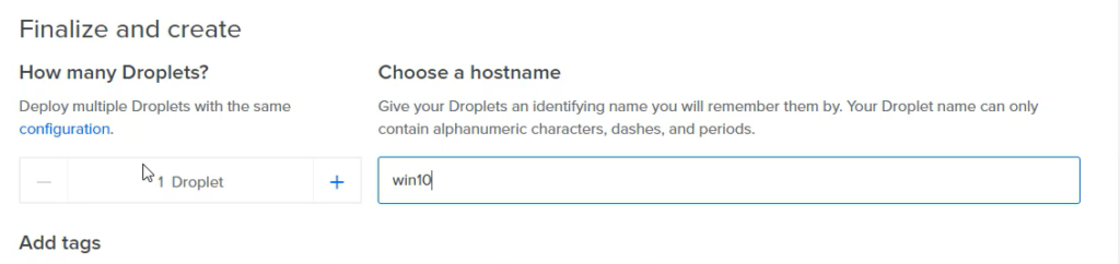 Choose a hostname
