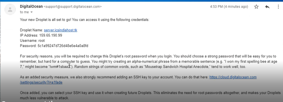 digitalocean email