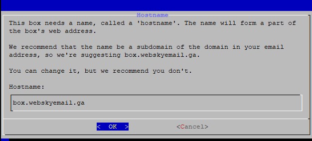 Mail-in-a-Box hostname